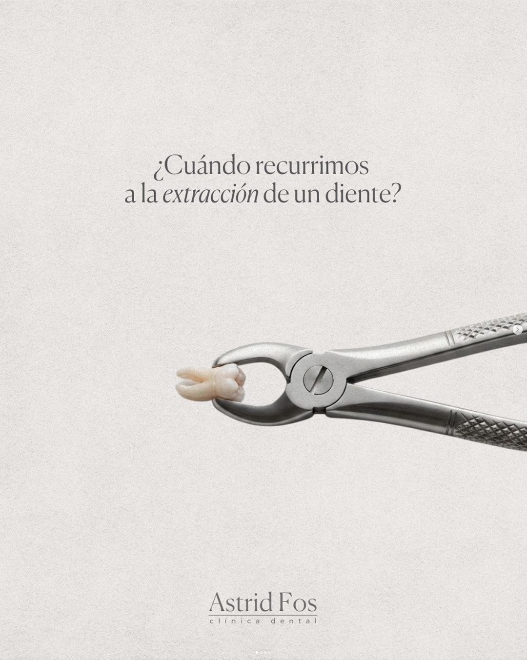 Post que forma parte de la estrategia de comunicación en redes de la dra Astrid Fos