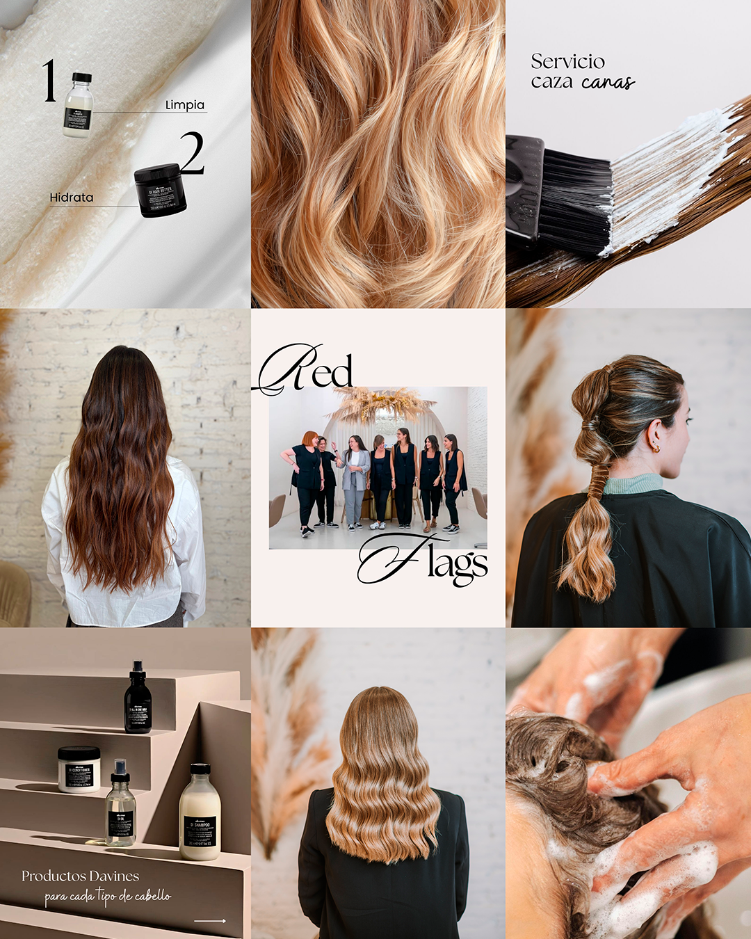 feed que forma parte de la estrategia de marketing digital de salón de belleza